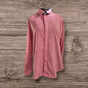 Robert Graham X Red and White Dress Shirt Size Med